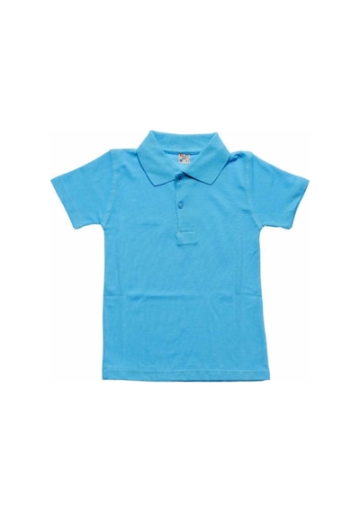 Alm Turkuaz Kısa Kol 6-16 Yaş Çocuk Okul Lakos Tişört/t-shirt - 80238- Renkli