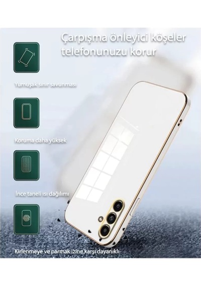 Newface Samsung Uyumlu,  Galaxy A24 4g Kılıf Volet Silikon - Beyaz