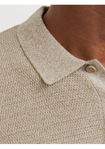 Jack & Jones Jjegeorge Knit Polo Ss Sn Erkek T-shirt-32817 Krem