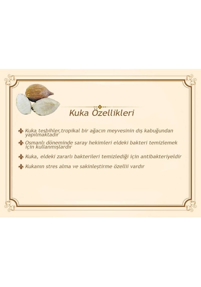 Tesbihane Sistemli Kapsül Kesim Exclusive Renk Cilalı Kuka Tesbih Kahverengi