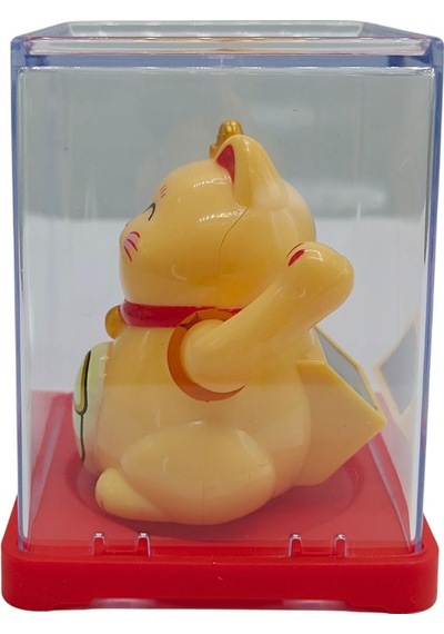 Maneki Neko El Sallayan Mini Şans Kedisi Krem Solar Güneş Enerjili 5x5cm F11krm11
