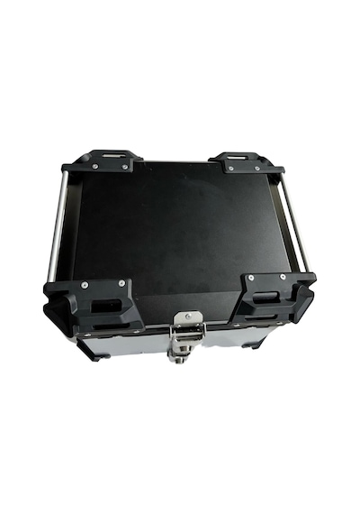 Alüminyum Motosiklet Çantası 46 Litre Silver Gri