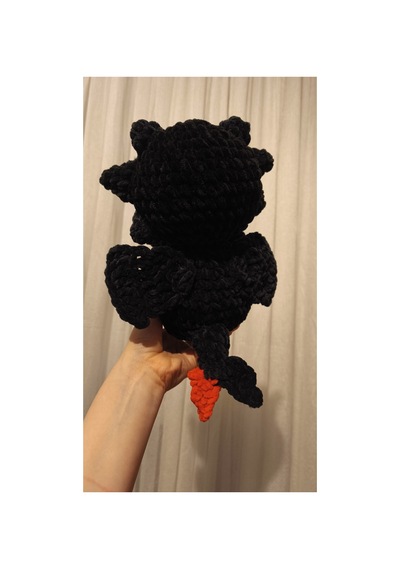 El Yapımı Tek Parça Tığ İşi Peluş: Dişsiz Model 1 Amigurumi Çok Renkli