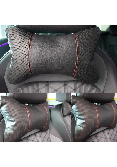 Chery Tiggo 7 Pro Avantgarde Araç Boyun Yastığı 2 Adet Siyah Kırmızı