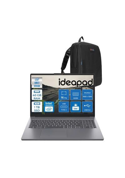 Lenovo IdeaPad Slim 3 16IRH10 83K2001VTRF08 i7-13620H 40 GB 1 TB SSD 16" Free Dos Dizüstü Bilgisayar + Zetta Çanta