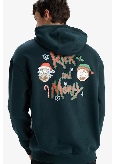 Defacto Relax Fit Bisiklet Yaka Baskılı Sweatshirt Kız Çocuk E6843A825WN Pembe