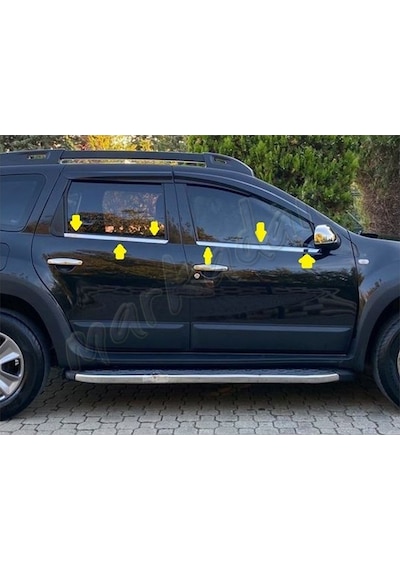 Markadan Dacia Duster Krom Cam Çıtası 2010-2017 4 Parça   Paslanmaz