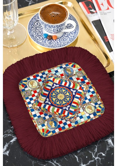 Zarif Mozaik İkonik Saçaklı Sunum Peçetesi-klasik Vintage Stil Lacivert Bordo Bardak Altlığı Mendil Okyanus Deniz Turkuazı Zarif Mozaik İkonik Saçaklı Sunum Peçetesi-klasik Vintage Stil Lacivert Bordo Bardak Altlığı Mendil Okyanus Deniz Turkuazı