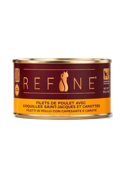 Refine Kısırlaştırılmış Kedi Konservesi Deniz Taraklı Havuç Ve Tavuk 85 Gr