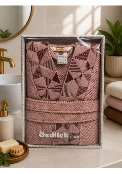 Özdilek Bornoz Triangle Pembe