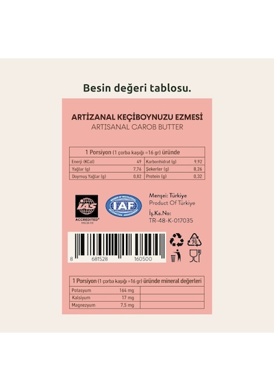 Kocamaar Çiftliği Keçiboynuzu Ezmesi Artizanal  260 G