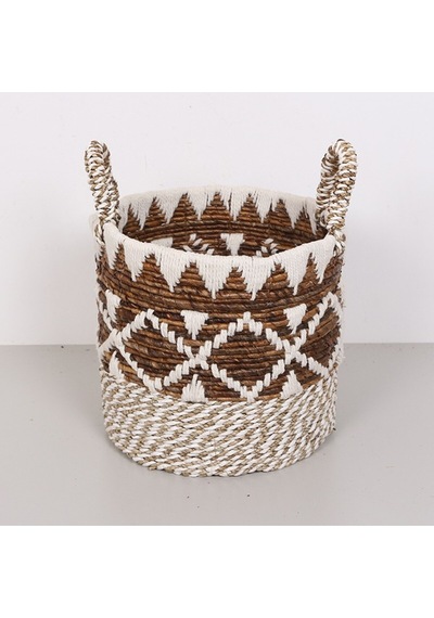 Bodrum 31x28x38 Cm. Doğal Abaka El Yapımı Sepet M Bej