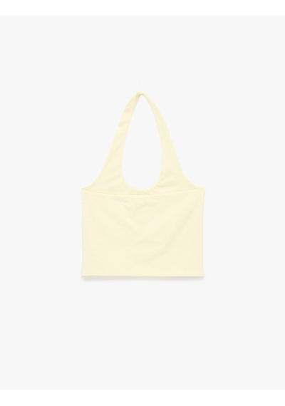 Koton Halter Yaka Kolsuz Pamuklu Crop Bluz Sarı 6sal30055ık Koton Halter Yaka Kolsuz Pamuklu Crop Bluz Sarı 6sal30055ık