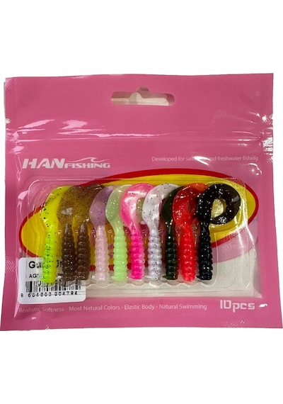Hanfish Gurt 45mm Silikon Yem 10 Adet Mix Paket