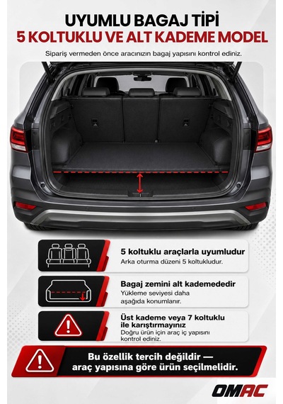 Mercedes Glb X247 5 Koltuklu 2019+ Uyumlu Araca Özel Kauçuk Bagaj Havuzu Siyah Alt İçin