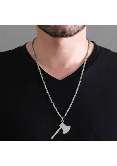 Balta Tasarım Silver Renk Çelik Erkek Kolye (506248017) Metalik