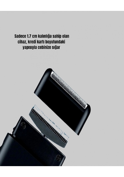 Elektrikli Tıraş Makinesi Çift Başlıklı Ultra İnce Tasarım