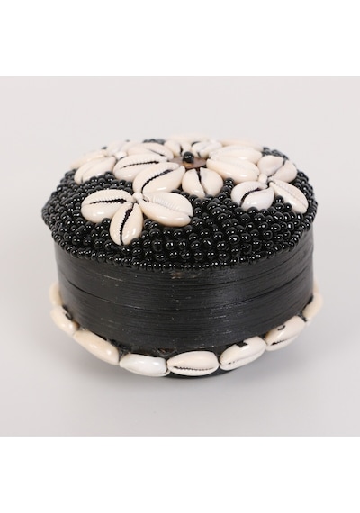 Bali Boncuklu Kapaklı Kutu 11 X 9 Cm