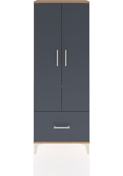 Arges Dolap 4 Raflı Tek Çekmeceli 2 Kapaklı 60x30x163 Çam-ant... Çam