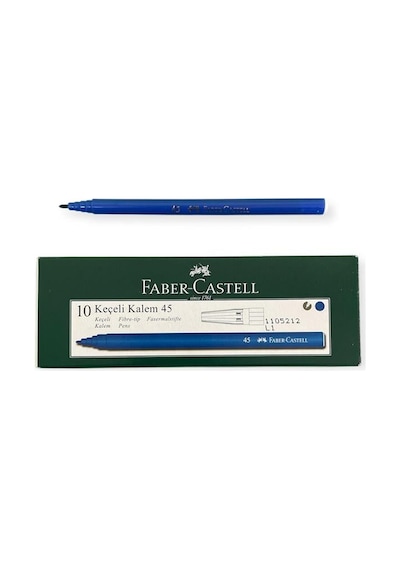 Faber Castell Keçeli Kalem Mavi 10'lu