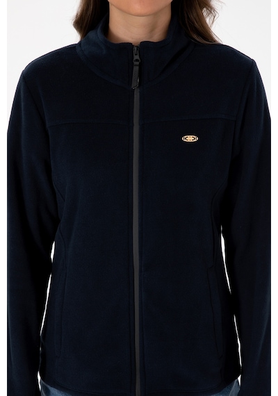 U.S. Polo Assn. Kadın Lacivert Fermuarlı Dik Yaka Polar Sweatshirt 50316729-VR059