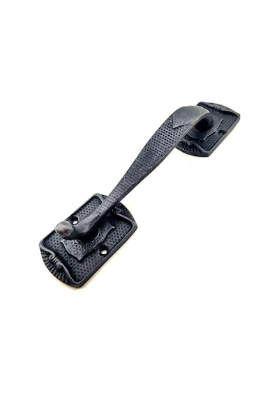 Antika Tarz Dekoratif Pirinç Ayak Tip Büyük Kapı Çekme Kolu - 220x50mm, Oksit 14b89