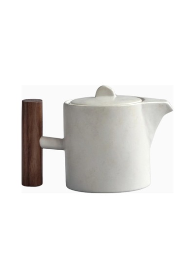 101 Copenhagen Native Tea Pot Birch El Yapımı Taş Seramik Çaydanlık Krem