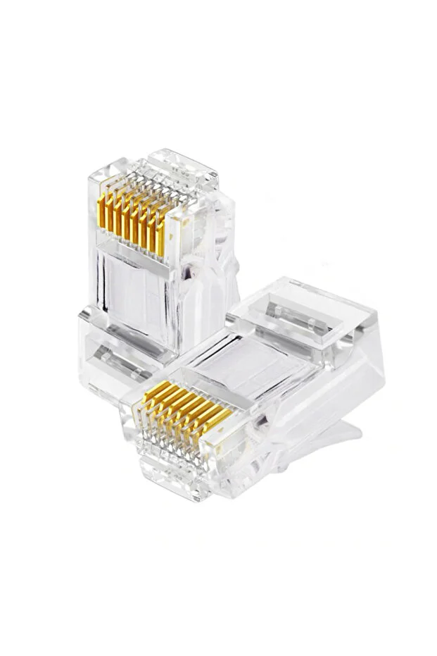 100 Adet 100 Tane Rj45 Cat5 Cat6 Ethernet Internet Kablo Soketi Konnektörü 8p8c Rj45 Jack Utp Jak Uç