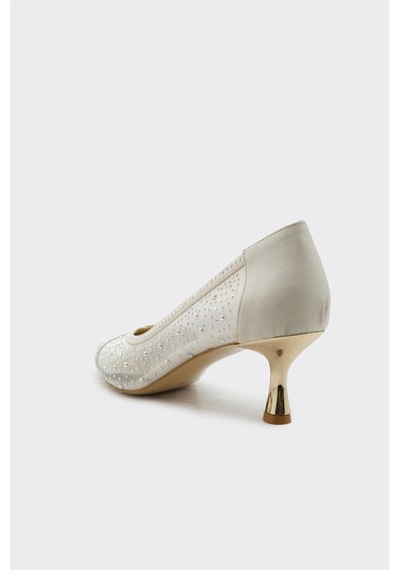 Derinet Melina Kısa Topuklu Stiletto Altın Altın