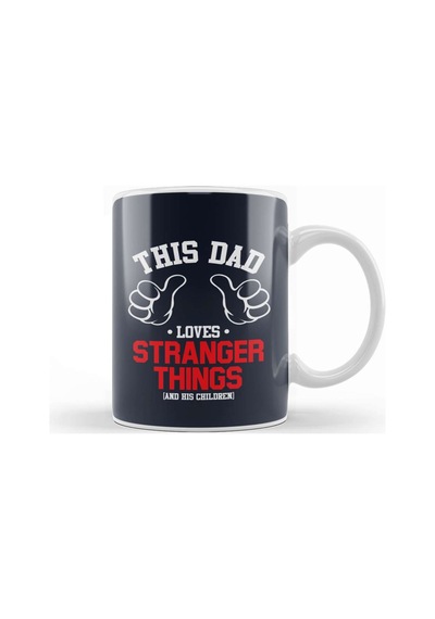 This Dad Loves Stranger Things And His Children Kupa Bardak Porselen Karışık