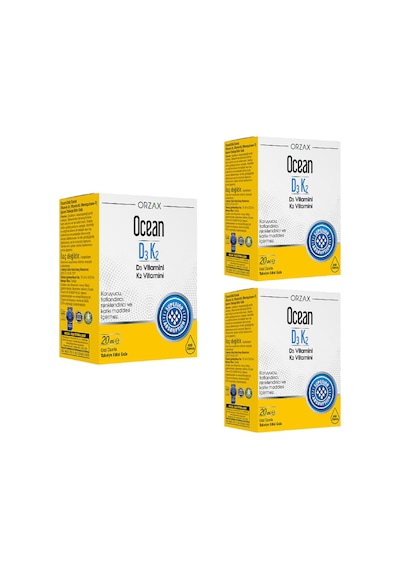 Orzax D3 K2 Vitamini 3'lü Set
