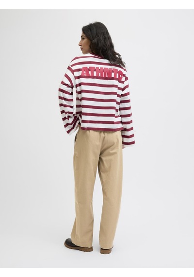 Jack & Jones Kadin Pileli Barrel Fit Kesim Pantolo - Maddy - 12282465 Cornstalk