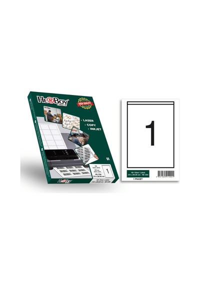 Herboy Hb-1294 210 X 294,86 Mm A4 Baskılı Laser Etiket 100 Adet