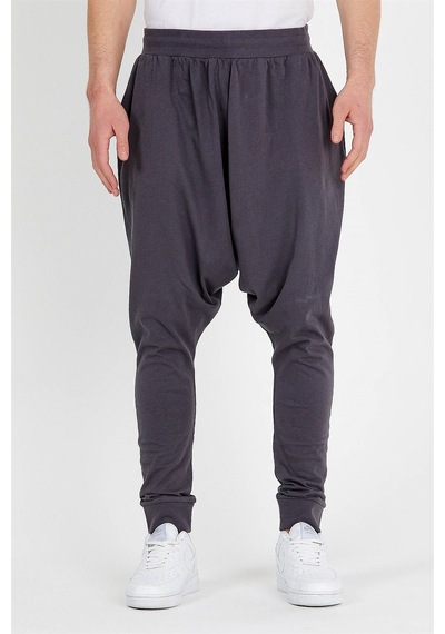 JAHR MARC Koyu Gri Slim Fit Yanları Cepli Erkek Şalvar Eşofman Koyu Gri
