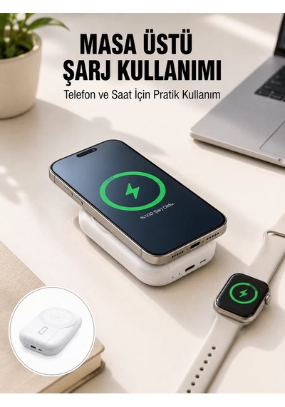 Akıllı Saat Ve Telefon Uyumlu 4 Ü 1 Arada Powerbank 10000 Mah Yen
