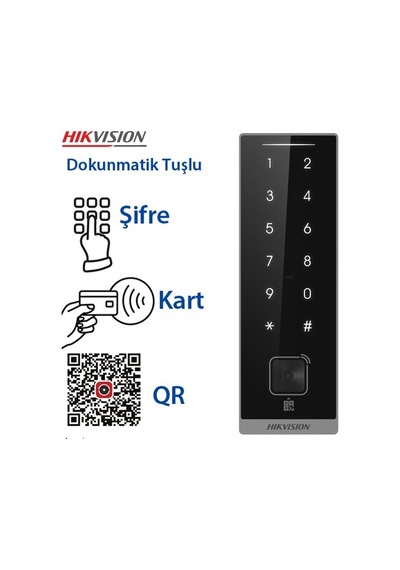 Hıkvısıon Ds-k1105emkb-qr Mıfare Ve Proxımıty Kart+şifre+qr Kod Okuyucu Dokunmatik