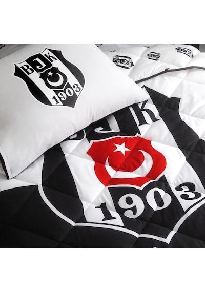 Taç Lisanslı Beşiktaş Logo Tek Kişilik Yorgan Seti 000000001000047035