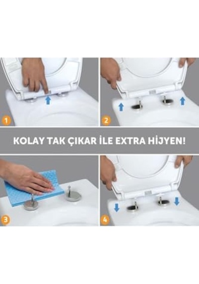 Largo - Yavaş Kapanan Klozet Kapağı - Duroplast Diğer