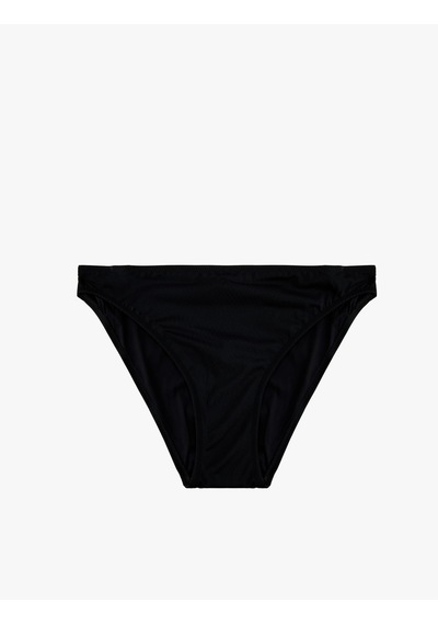 Koton Mat Kumaş Standart Bel Bikini Altı Siyah 6sak00003mm