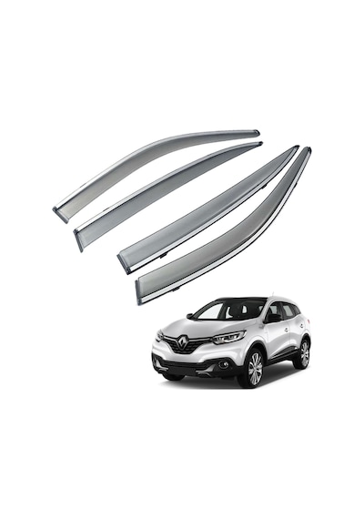 Renault Kadjar Mügen Cam Rüzgarlığı Kromlu Rüzgarlık Paslanmaz Kromlu 2015 Sonrası Füme Renk