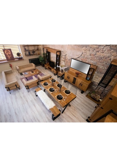 Ntconcept Ntconcept Masif Ağaç Loft Koltuk Takımı