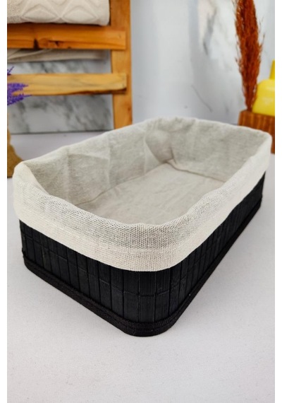 Digithome Bambu Çok Amaçlı Saklama Kutusu Düzenleyici Küçük Boy Organizer Siyah 25x15x8 Cm - Cl-6007-5