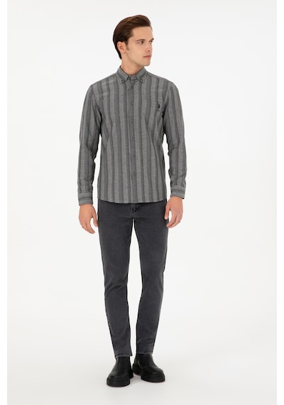 U.s. Polo Assn. Erkek Gri Gömlek Desenli 50293467-vr024 Gri