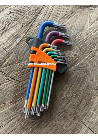 Afix Pro Crv Çelik Uzun Tork Alyan Takımı Tork Allen Seti 9 Pcs