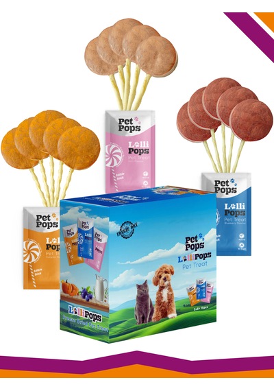 Petpops Lollipops Karışık Mix Lezzet Paketi 15'li Kedi Köpek Ödül Lolipopu