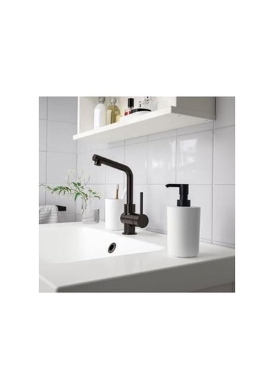 Tr Storavan Banyo Aksesuar Seti, Sıvı Sabunluk, Diş Fırçalık, Tepsi, Beyaz, 3'lü Set Diğer