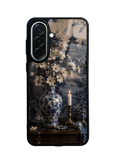 Samsung Uyumlu  A37 Blue Pagoda Elegance Tasarımlı Glossy Telefon Kılıfı Mavi