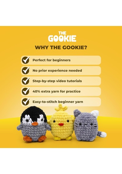 The Gookie Amigurumi Tavşan Örgü Seti, Başlangıç Seviyesi, Beyaz Pamuklu İplik, Video Eğitimli, Tığ Ve İğne Diğer