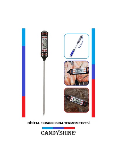 Dijital Gıda Termometresi Sıvı Gıda Yiyecek Sıcaklık Ölçer