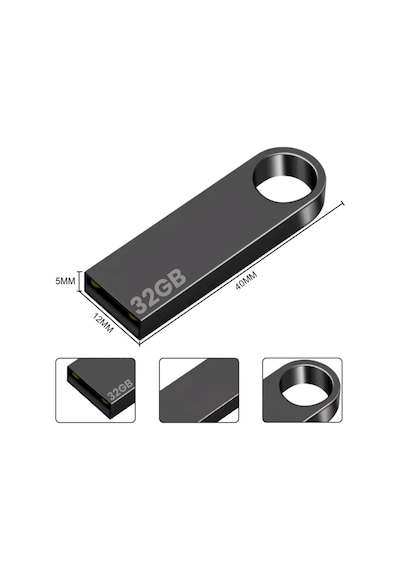 32gb Usb 2.0 Flash Bellek Metal Kasa Hızlı Depolama Taşınabilir